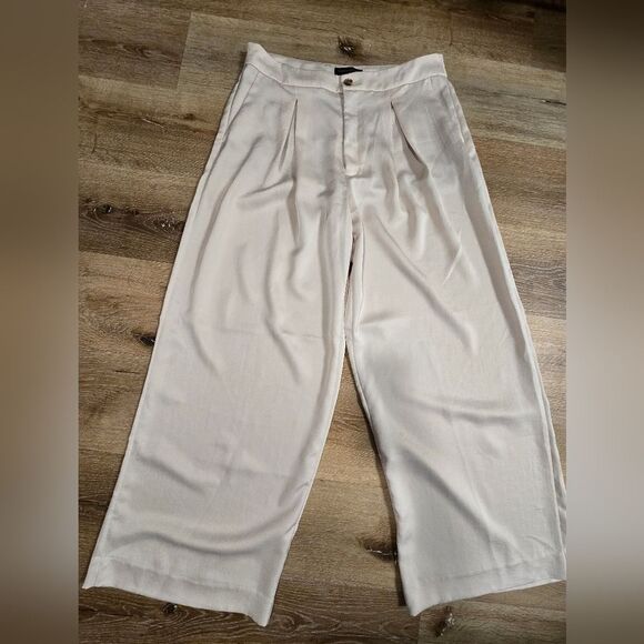 Banana Republic Cream elegant wide-leg pants - Picture 6 of 12